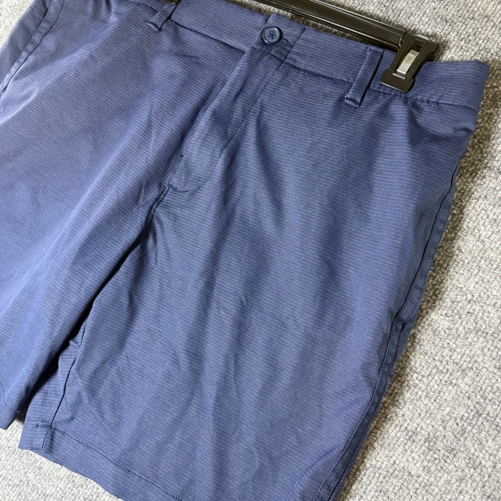 Under‎ Armour Mens Blue Striped Athletic Golf Shorts